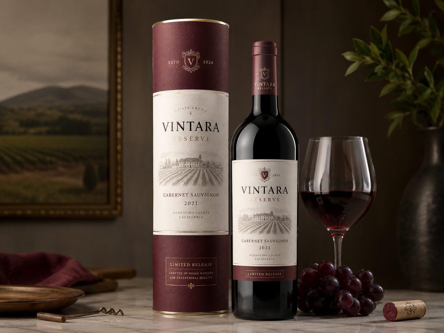 Zylindrische Kartonverpackung für Wein und Premiumprodukte